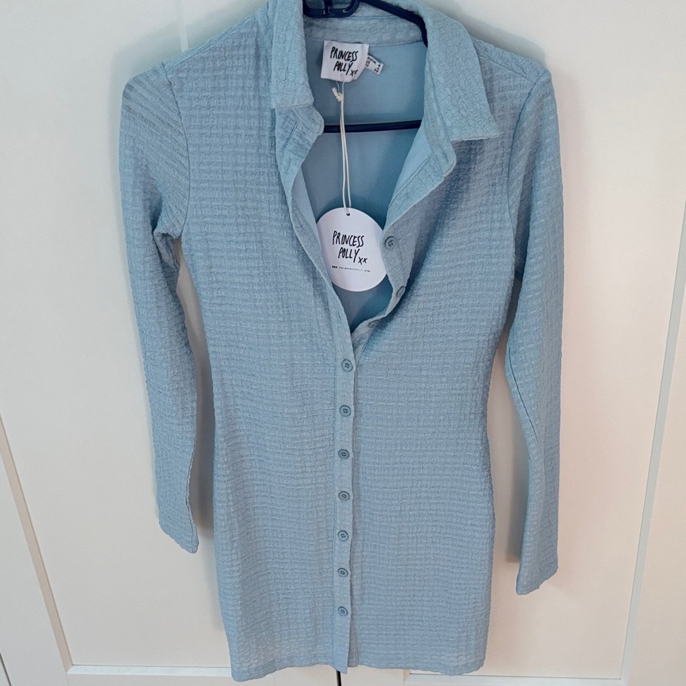 Princess Polly Light Blue Mini Dress